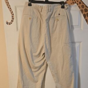 Tommy Hilfiger Beige Cotton Chinos with Flag Detail